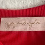 Gypsy and Gold red ribbed dress with synching Photo 1