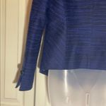 Mary Kay Single Button Cropped Tweed Blue and Black Blazer 10P Photo 10