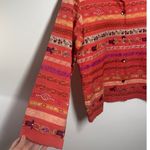 Classic Elements Vintage Jacket Women L Orange Tapestry Boho Embroidered Cottage Photo 2