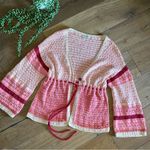 Sundance  Free In Spirit Open Front Cardigan Knit Pink Photo 9