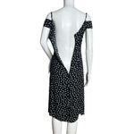 Yumi Kim Dress Womens XS Fit & Flare Black White Heart Print Off Shoulder Preppy Photo 3