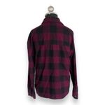 Wild Fable  Women's Shirt S Long‎ Sleeve Button-Down Plaid Buffalo Check Burgundy Photo 4