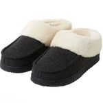 Dearfoams  Slippers Womens M 7-8 House Faux Fur Shoes Indoor/Outdoor Black New Photo 0