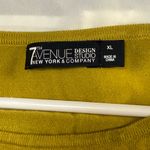 7th Avenue Design Studio Green Long Sleeve Sweater w/ Faux Blouse Bottom Size XL Photo 4