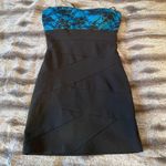 Black and Blue Short Semi Formal Dress Size 6 Photo 1