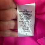 Storia  Hot Pink/Fuchsia Metallic Square Neck Puff Sleeve Party Dress Size M NWOT Photo 2