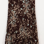 Vintage 90s Lily Brown Floral Midi Skirt Womens Fairy Grunge Romantic USA Size L Size L Photo 0