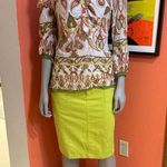 Chartreuse jean midi skirt size 8 Tribal Brand Photo 4