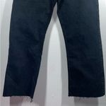 ZARA The Dreed Flare Jeans Button Fly Black Slim Fit High Rise Crop Raw Hem 12 Photo 2