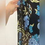 Pantology Vintage Y2K Floral Maxi Skirt Leather Belt Stretch Waist Fairy Large Black Photo 2