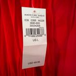 American Eagle  Off-The-Shoulder Babydoll Dress Women's Large‎ Red Coquette Girl Photo 5
