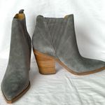 Marc Fisher Grey Ankle Boots Booties Suede Heeled Gadri Leather Sz 10 M New Photo 4