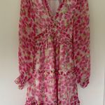 VERO MODA NWT Pink Floral Long Sleeve Smock Mini Dress VMSMILLA FRILL Size XXS Photo 7