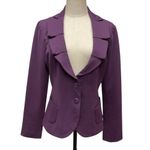 Sandro Sportswear Purple 2 Button Blazer Jacket Pleated Collar Lined Size M Photo 1