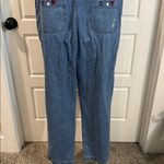 Christopher & Banks Women's snowman winter holiday denim overalls vintage Y2K medium Photo 4