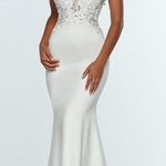 PromGirl Open Back White Prom Dress Photo 0