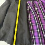 Hot Topic Plaid Pleated Accordion Skirt Sz M Black Purple Colorblock Preppy Punk Photo 1