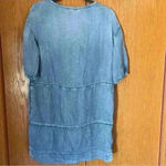 All Saints Sherri Denim Chambray Short Sleeve Pocket Shirt Dress Medium Photo 10