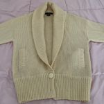 I.B. Diffusion cream wool mohair blend oversized chunky shawl collar cardigan S Photo 12