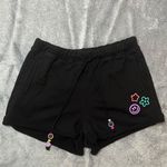 PacSun Black Spectrum PAC Short Y2K Charms Drawstring Lounge Cozycore Size Small Photo 3
