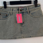 Edikted  Light Blue Denim Mini Skirt Photo 0