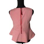Maeve Anthropologie Cantuna Red Peplum Sleeveless Cotton Top Size US 4 OB478633. Photo 2