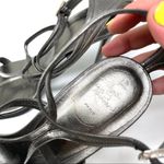 Roger Vivier Metallic Silver strap summer heel sandals size 42 US 11 Photo 5