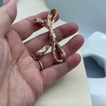 Vintage Kenneth Jay Lane rose gold colored bow brooch Pink Photo 3