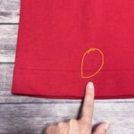 Love moschino Red Short Sleeve Collar V Neck Pullover Sweatshirt Dress 6 *STAINS Photo 14