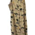 Old Navy Tan Safari Jungle Linen Blend Sundress Sz XL Photo 0