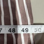 Garnet Hill Midi Dress Womens Large Taupe White Stripe Slits Sleeveless Tank L Photo 7