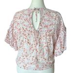 Free People  Dessa Floral Boho Bodysuit Womens Size L Flounce *READ* Hippie Indie Photo 2