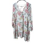 Billabong  Floral Print Kimono Top Criss‎ Cross V Neck Rayon S/M Photo 5