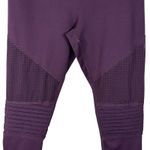 Zyia Active SZ 12 Moto Light 'n Tight 7/8 Leggings Laser Cutouts Hi-Rise Purple Photo 2