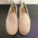 Toms Espadrilles Women's 10 Gray Suede Leather Palma Slip On Shoes Jute Platform Photo 8