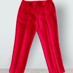 Donna Karan Pants Red Falling Leaves Straight Leg, Size 12 New w/Tag Photo 1