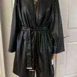 Kenneth Cole New York Vegan Leather Shawl Collar Belted Jacket Photo 2