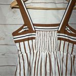 Everlily • Mini Dress • Striped • White/Brown • Medium • Fall • Autumn Brown Photo 8