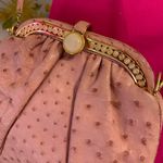 Judith Leiber 1986  ostrich shoulder/clutch pink gold Photo 13