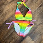 Arizona Jeans Arizona Jean Company Red and Pink Halter Bikini Photo 1