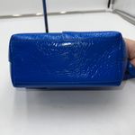 frame denim FRAME Les Second Mini Bag Blue Patent Leather Satchel Shoulder Bag Photo 8