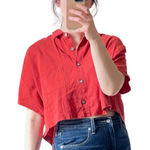 Urban Renewal Urban Renew Vtg. Linen Cropped Button-down Photo 0