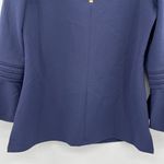 Sail To Sable  Textured Bell Sleeve Top Blouse‎ 3/4 Sleeve Back Zip Size Medium Photo 5