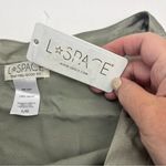 l*space L* Delta Metallic Skirt Mini With Slit‎ Light Olive Size Large Womens NEW Photo 3