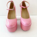 MCKOINE EU 36/US 6 Bubblegum Pink Barbie Platform‎ Chunky Heels Brat Photo 2
