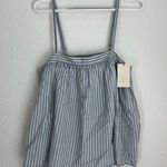 A New Day NWT  blue and white stripe babydoll blouse, lined, size S Photo 0