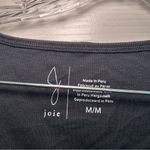 Joie  Black Fitted‎ Short Sleeve T-Shirt Women’s Medium Ribbed Minimal Capsule Photo 2