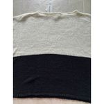 Chico's Poncho Womens Size SM Black White Color Block Capsule Minimalist Neutral Photo 3