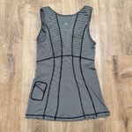 Lululemon  | Women's Gray Striped Ruched Athletic Pocket Tank Top Photo 3