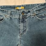 Drama Gold vintage low rise boot cut jeans w/fleur de lis pocket design Sz. 9/10 Photo 5